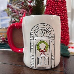 Rae Dunn Christmas Wreath Holiday Mug